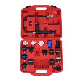 MOCA 18 Pcs Radiator Pump Pressure Cooling Leak Tester Checker Kit for Motorcycle Car
