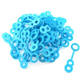 RLECS 50pcs Bubble Wand Plastic Porous Bubble Stick for Outdoor Funny Bubble Making, Blue