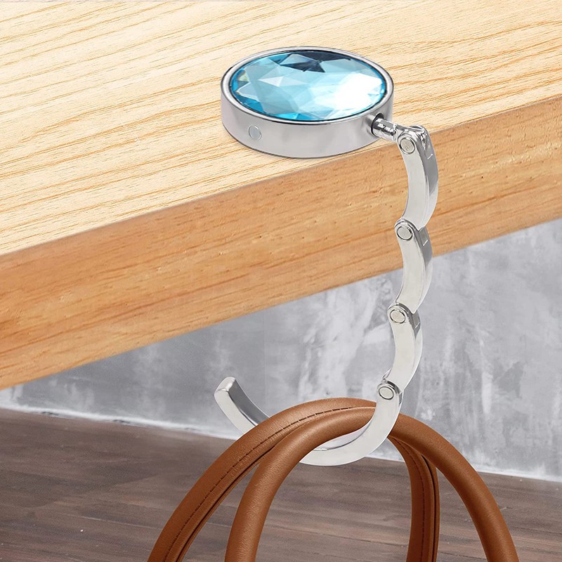 XSHAO® 6 Pieces Table Handbag Holder Hook, Foldable Handbag Hook