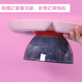 Doyeemei Suction Cup Prevents Flipping, Anti-slip (4 Pieces), For Babies, Suction Cup Bowl, Prevents Flipping, Strong, Double-Sided Suction Cups, Gift Weaning Dishes, Suction Cups, Heat Resistant,