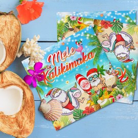 Mele Kalikimaka Decoration-40pcs Hawaii Christmas Napkins,Waterproof Aloha Tropical Christmas Paper Napkins for Summer Hawaiian Party Decoration