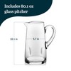 Libbey Impressions Large Glass Pitcher, 80 Oz, Clear, Tall Cocktail