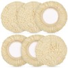 Tallew 6 Pcs 3 Inch Wool Polishing Pad Hook Loop