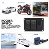 2 Gang Rocker Switch Panel with 45 Pattern Stickers, Keenso