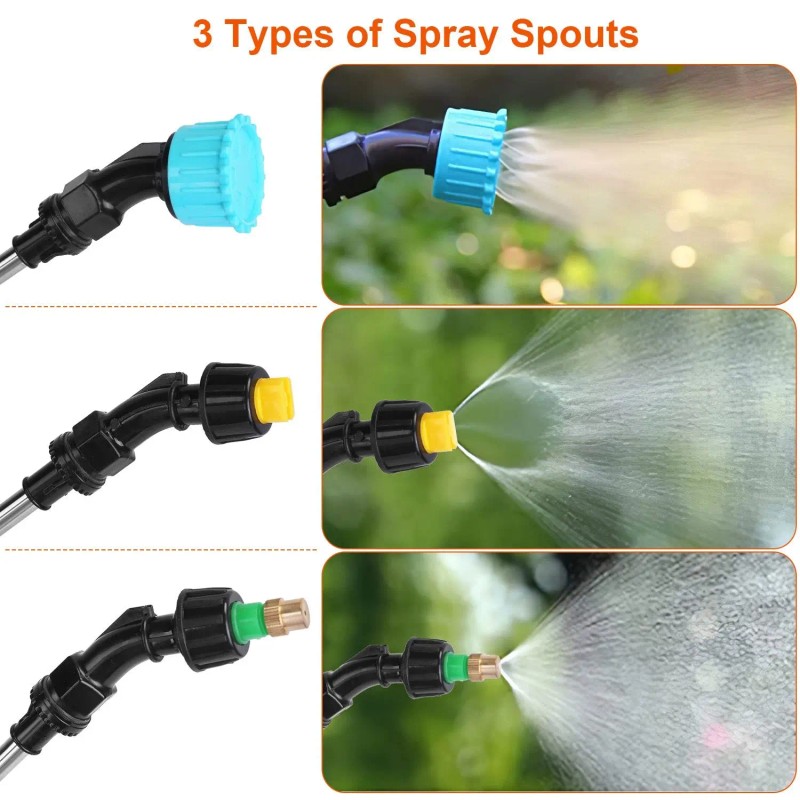 1.3Gallon Electric Plant Sprayer Telescopic Garden Handheld Sprayer 3 Spray