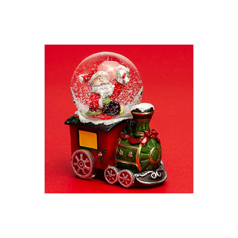 SIKORA SK06 Small Glass Decorative Snow Globe Santa Claus in