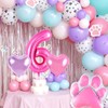 Yoehlon Pink Dog Paw Birthday Balloons, 12 PCS, Paw Print