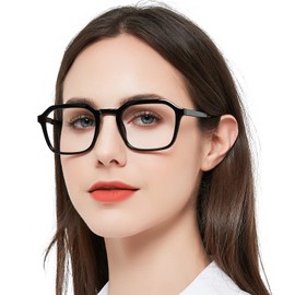 WEMOOTANTS Square Reading Glasses For Women Retro Lightweight Readers 1.0 1.25 1.5 1.75 2.0 2.25 2.5 2.75 3.0 3.5 4.0 5.0 6.0 (Black 1.00)
