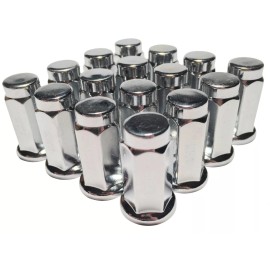 Coyote 16 Chrome 3/8 Thread Flat Base Lug Nuts for an ATV or UTV with a 14mm Hex 3/8-24