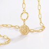 DoreenBox Paperclip Chain Necklace for Women, 18K Gold Plated Paperclip