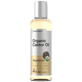 Horbäach Aceite De Ricino Orgánico | 118 Ml | Prensado En Frío Y Sin Hexano | Para Rostro, Cabello, Pestañas Y Cejas | Fórmula Vegetariana, Sin Omg