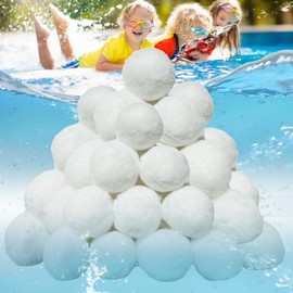 Filter Balls Pool, Filter Balls for Sand Filter System Pool, 700 g Pool Filter Balls Replacement 25 kg Filter Sand and Quartz Sand, Durable Reusable Pool Accessories for Swimming Pool, Aquarium and