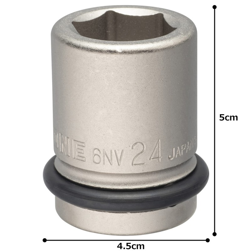 TONE Impact Socket 6NV-24 Insertion Angle 0.7 inch (19.0 mm)
