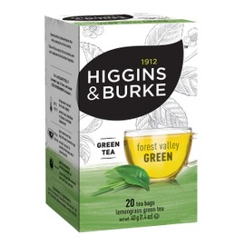 Higgins & Burke Forest Valley Green, Lemongrass Green Tea, 20 Tea Bags (Pack of 1)