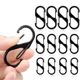 BYXG Pack of 12 Zip Hook Zipper Metal Label Replacement Parts, Zip for Zip Repair, Clothing, Luggage, Suitcase, Backpacks