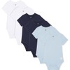 Bramble & Bear, 3-6 Pack Short Sleeve Baby Bodysuits, Unisex