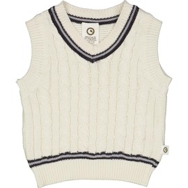 müsli Baby Boys' Knit Cable Sweater Vest, Balm Cream