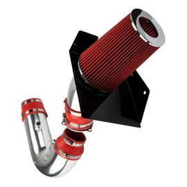 Suride Cold Air Intake Kit with Filter Heat Shield Compatible With Ford F150 1997-2003 5.4L 4.6L, Expedition 1997-2003 4.6L, F250 1997-1999 5.4L V8 (Red)