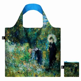 LOQI Bag PR.WP PIERRE-AUGUSTE RENOIR Woman with a Parasol in a Garden Recycled Bag, Approx. Width 19.7 x Height 16.5 inches (42 cm) (Top of Handle: 27.2 inches (69 cm), Included Pouch: 4.5 x 4.3