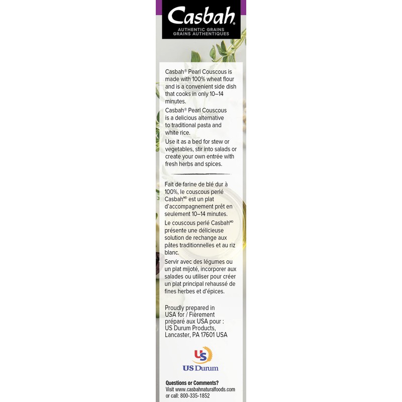 Casbah Pearl Couscous 6 oz. (Pack of 6), Pearl Pasta,