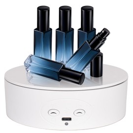 13 cm Turntable for Photography, USB Automatic Rotating Platform, Silent Rotating Electric Photography Stand, Electric Turntable for Photography, Video Shooting, Props, Jewellery (White)