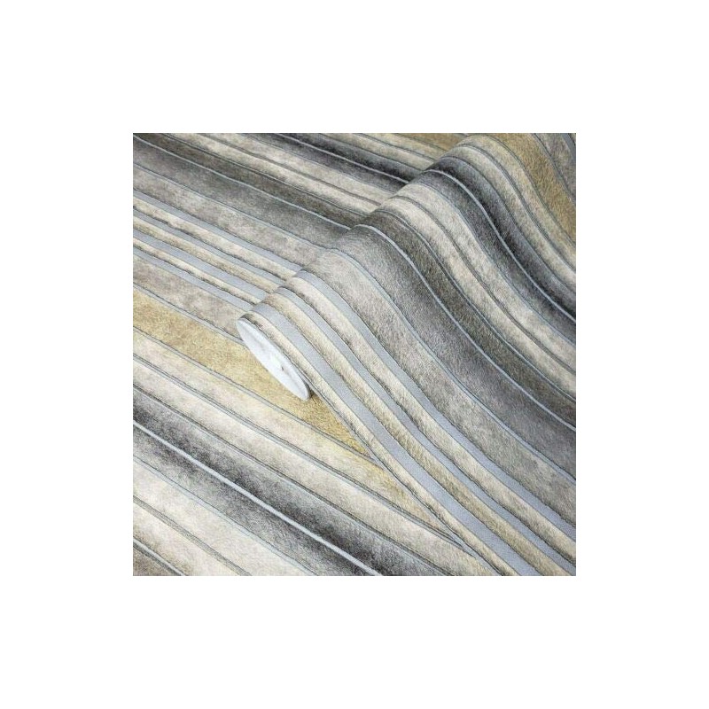 Vinyl Striped Gray Gold Silver Metallic Lines Faux Fabric Texture