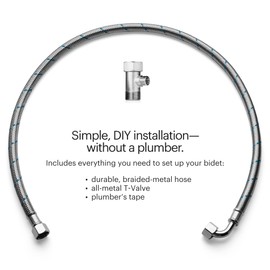 Brondell Bidet Toilet Seat Non-Electric Swash Ecoseat, Fits Elongated Toilets, White - Dual Nozzle System, Ambient Water Temperature - Bidet with Easy Installation