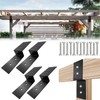 VEVIVOOVY 10“ x 3” Heavy Duty Steel Z Bracket,Double Angle