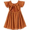 Niyage Tie-Back Toddler Dress Girls Lace Bow Backless Pom Pom