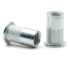 Hippo Hardware M8 (8mm X 16.5mm) Aluminium Rivnuts Threaded Blind Rivet Insert Nuts Open End Nutsert (Pack of 20)
