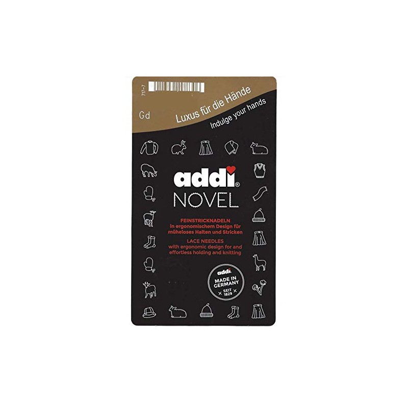 addi Novel Square Tip Fixed Circular Knitting Needles 80cm 2.0mm