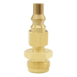 Joywayus 1/4" Quick Connect Disconnect Plug Convert to 1"-20 Male Throwaway Cylinder Thread, 1LB Propane Disposal Adapter Fitting for RV Camper Portable Grill Stove