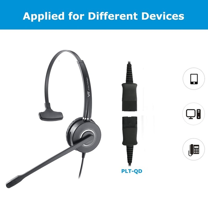 overol Plantronic-QD - Auriculares con micrófono - para cables con