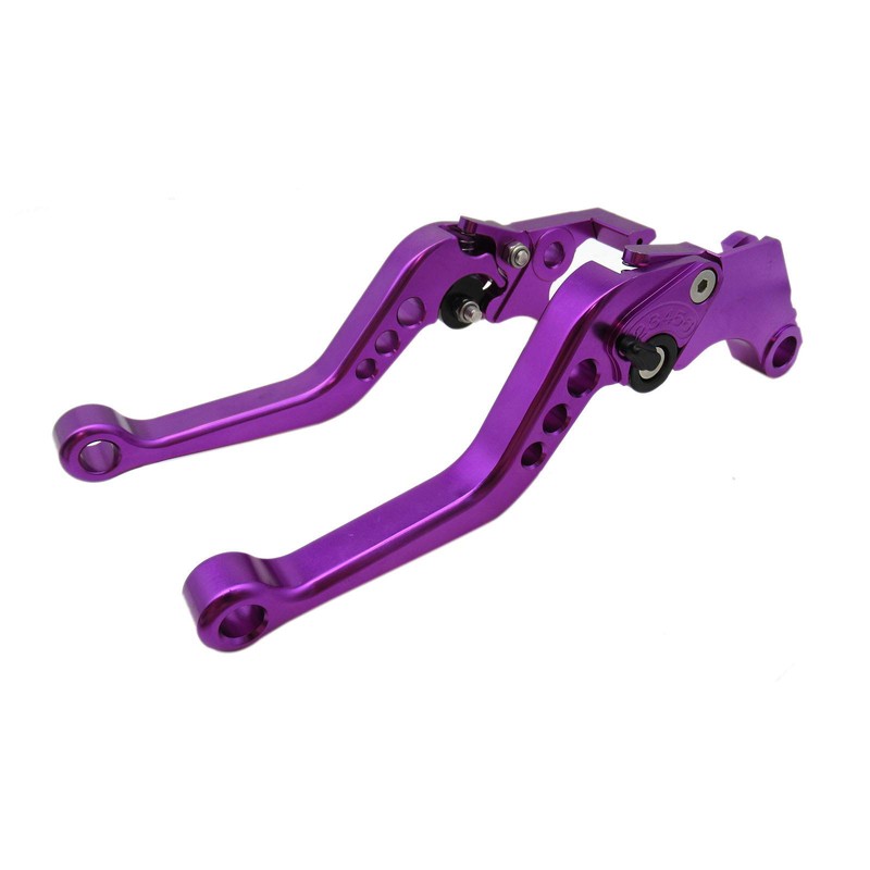 BLUE ELF Purple CNC 6 Position Shorty Brake Clutch Lever