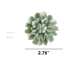 Echeveria cv Laulindsayana,Light green, 2.76" Handmade Ceramic Wall Flowers, Decorative Floral Wall Art,Handcrafted Flowers Wall Art Décor, Vintage-Inspired Ceramic Bouquets , Lifelike Artificial Wall Decor for Home (Classic, )
