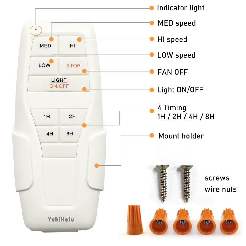 Ceiling Fan Remote Control Kit, Small Size and Universal Fan