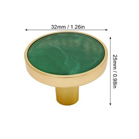 TopHomer 12 Pack Pull Handles, Blue Round Cabinet Knobs, 32 x 25mm Single Hole Drawer Door Handles with Screw for Wardrobe Cupboard Dresser Furniture