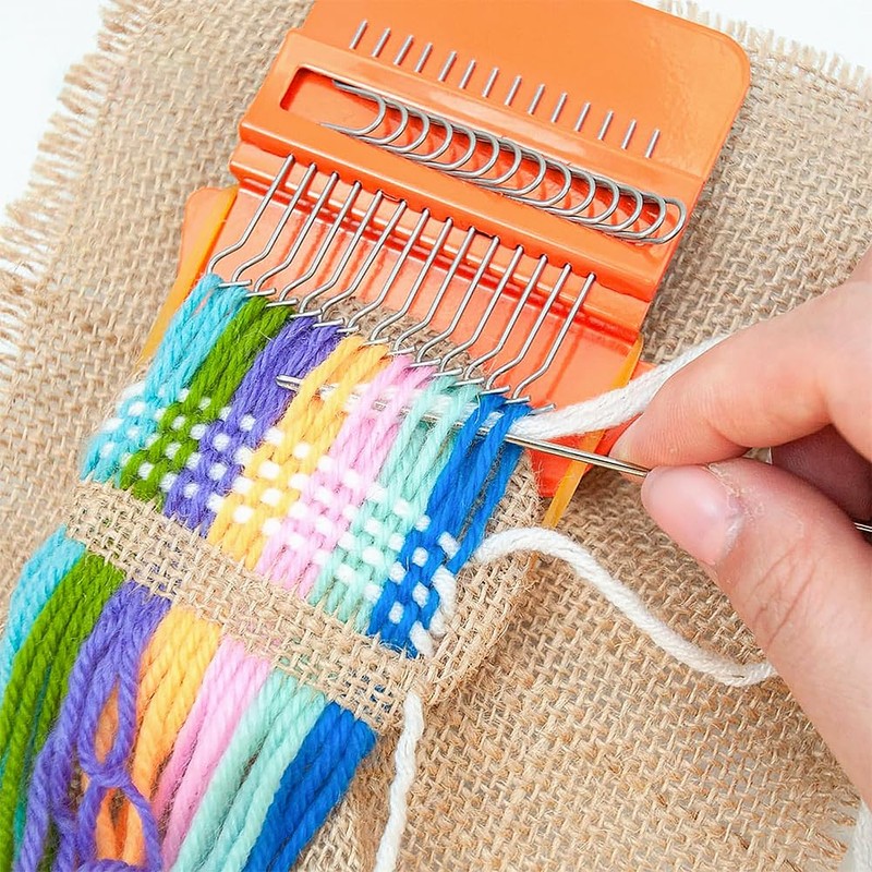 Hsthe Sea Small Weaving Loom, Wooden Speedweve Darning Loom Type