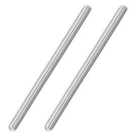 sourcing map M10x180mm Fully All Threaded Rod, 2Pcs 316 Stainless Steel Long Threaded Screw 1.5mm Thread Pitch Right Hand Threads for Furniture Mounting Assembly Fastening