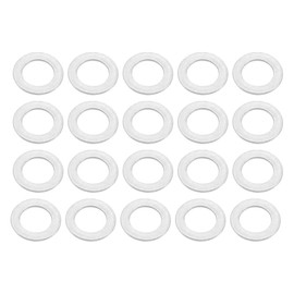 Motoforti Universal Flat Washers 6mm Inner Diameter 10mm OD 0.8mm Thickness Durable Stainless Steel Silver Tone 20pcs