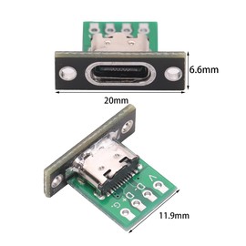 Teansic 10PCS Type C Female Socket Converter Board,USB 3.1 Female Connector with Black Fixing Plate
