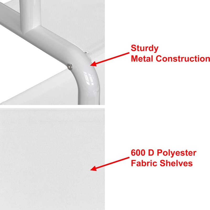 Simple Houseware 52-Inch Freestanding Closet Garment Rack with Storage Shelves
