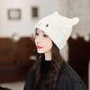 PTILSERY Cute Woollike Knitted Hat Cat Ears Womens Lady Girl