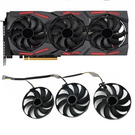 Graphics Card Cooling Fan Replacement for ASUS ROG Strix RX 5700 5700XT 5600XT Gaming RTX 2070S 2080 2080S 2080Ti R Series 87mm FDC10H12S9-C 12V 0.35A 7Pin Video Card Cooler Fans GPU Fan