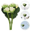 WINOMO Lotus Flower Branch 2pcs Silk Lotus Flower Bouquet Artificial