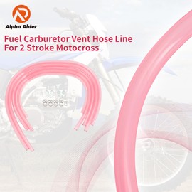Alpha Rider Fuel Carburetor Vent Hose Line for 2 Stroke Motocross, PVC Overflow Hose Kit Pipe Replacement for Honda CR/Kawasaki KX/Suzuki RM Series, Pink