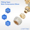 LTWFITTING Screw Fitting Angle 90° with 1/2 Inch External Thread