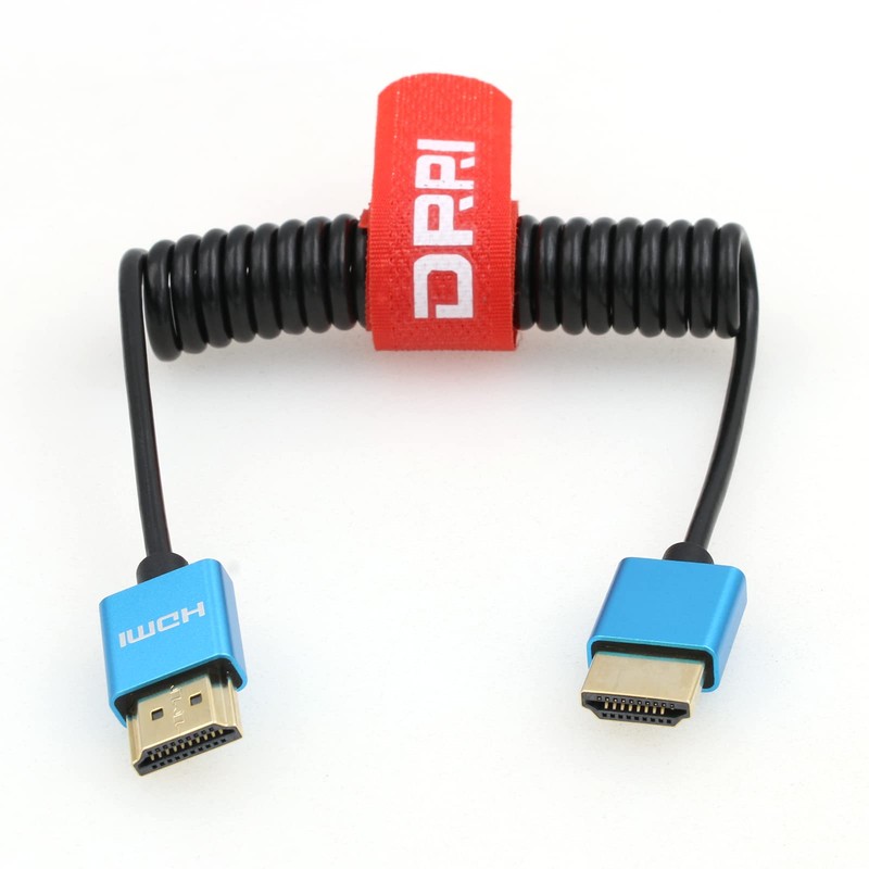 DRRI 8K HDMI to HDMI 2.1 Ultra High-Speed Braided Coiled