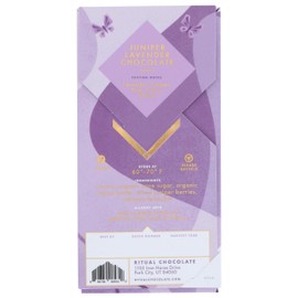 Ritual Chocolate, Bar Chocolate Juniper Lavender, 2.12 Ounce
