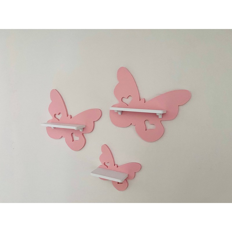 PsGreen Set of 3 Butterfly Pink Suitable for Toniebox Tonie